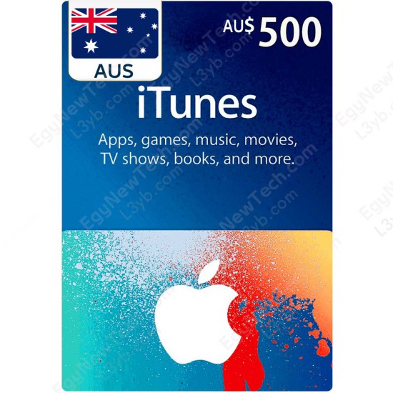 iTunes Gift Card $500 AUS - Instant Digital Code front cover