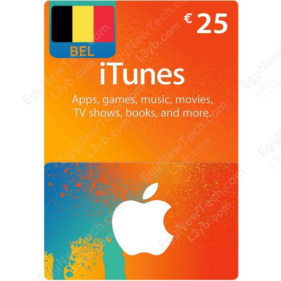 iTunes Gift Card €25 Belgium - Instant Digital Code iTunes Gift Card €25 Belgium - Instant Digital Code front cover