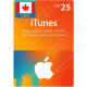 CDN$25 Canada iTunes Gift Card - Digital Code