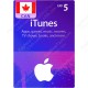 CDN$5 Canada iTunes Gift Card - Digital Code