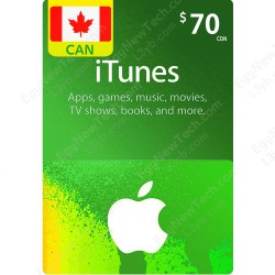 iTunes Gift Card CDN$70 Canada - Instant Digital Code