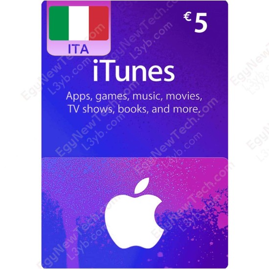 €5 Italy iTunes Gift Card - Digital Code