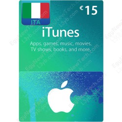 بطاقة اي تيونز 15 يورو ايطالي - كود رقمي فوري
