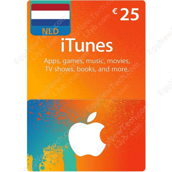 iTunes Gift Card €25 Netherlands - Instant Digital Code front cover