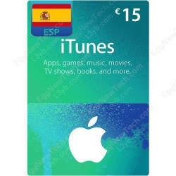 بطاقة اي تيونز 15 يورو اسباني - كود رقمي فوري