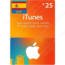 بطاقة اي تيونز 25 يورو اسباني - كود رقمي فوري