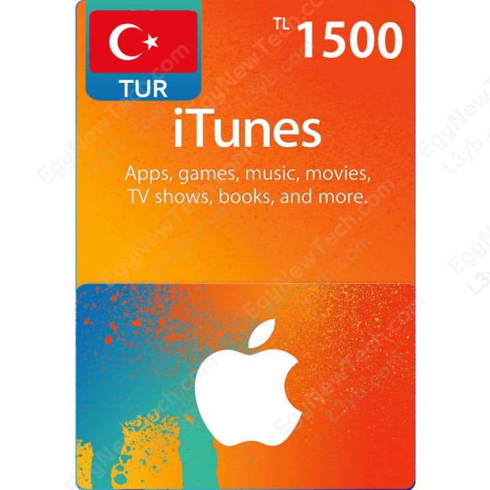 ₺1500 Turkey iTunes Gift Card - Digital Code ₺1500 Turkey iTunes Gift Card - Digital Code