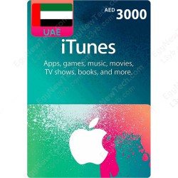 ٣٠٠٠ درهم كارت اي تيونز - ستور أماراتى - كود رقمي ٣٠٠٠ درهم كارت اي تيونز - ستور أماراتى - كود رقمي