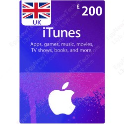 iTunes Gift Card £200 UK - Instant Digital Code