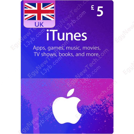 iTunes Gift Card £5 UK - Instant Digital Code iTunes Gift Card £5 UK - Instant Digital Code front cover