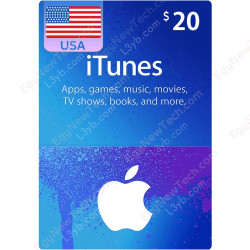 ٢٠ دولار  كارت اي تيونز امريكي - كود رقمي ٢٠ دولار  كارت اي تيونز امريكي - كود رقمي