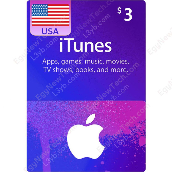 iTunes $3 Gift Card, Buy iTunes $3 Gift Card Delivered Online