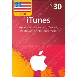 $30 USA iTunes Gift Card - Digital Code $30 USA iTunes Gift Card - Digital Code