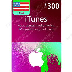 $300 USA iTunes Gift Card - Digital Code $300 USA iTunes Gift Card - Digital Code