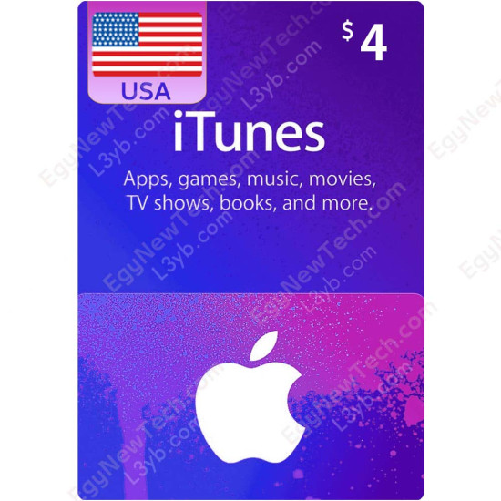 $4 USA iTunes Gift Card - Digital Code