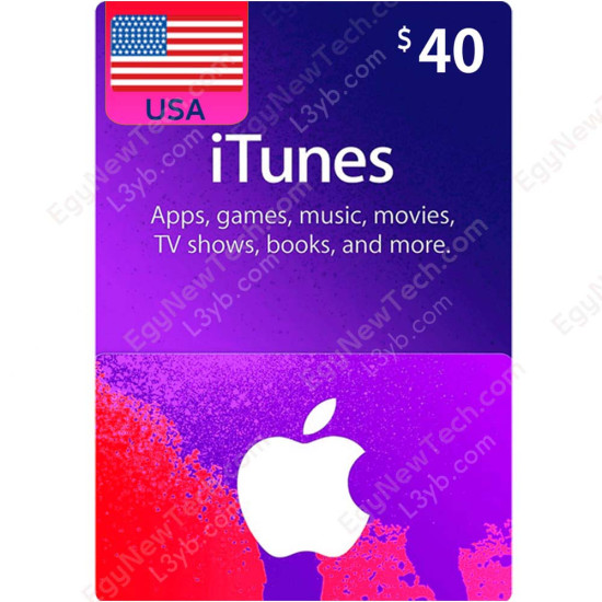 $40 USA iTunes Gift Card - Digital Code