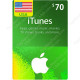 $70 USA iTunes Gift Card - Digital Code