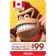 Nintendo eShop Gift Card CDN$99 Canada eCash - Instant Digital Code front cover