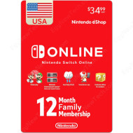 1 Year USA Online Family Membership For Nintendo Switch - Digital Code