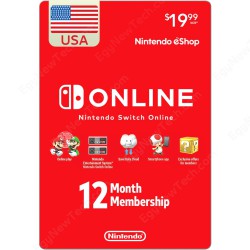 1 Year USA Online Individual Membership For Nintendo Switch - Digital Code