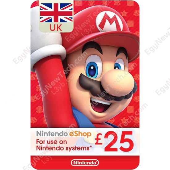 Nintendo eShop Gift Card £25 UK eCash - Instant Digital Code front cover