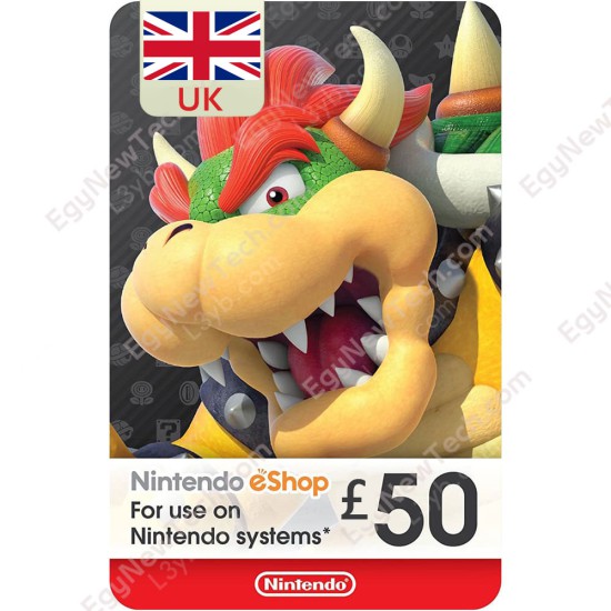 Nintendo eShop Gift Card £50 UK eCash - Instant Digital Code front cover
