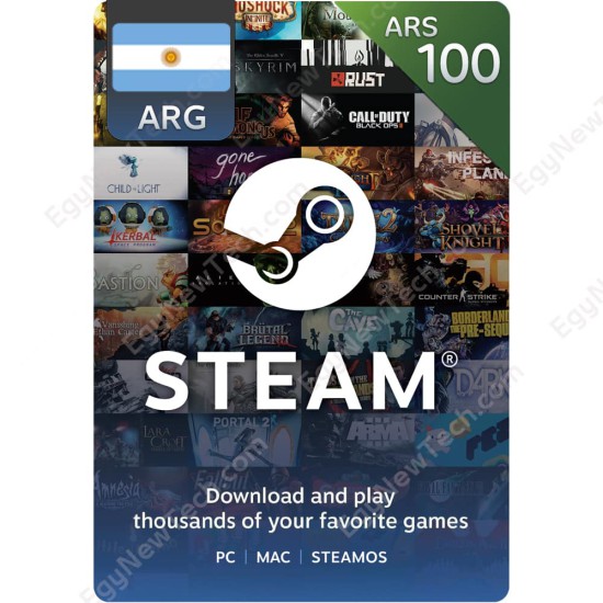 Steam Gift Card ARS100 Peso Argentine - Instant Digital Code Steam Gift Card ARS100 Peso Argentine - Instant Digital Code front cover
