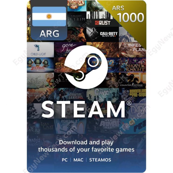 Steam Gift Card ARS1000 Peso Argentine - Instant Digital Code front cover