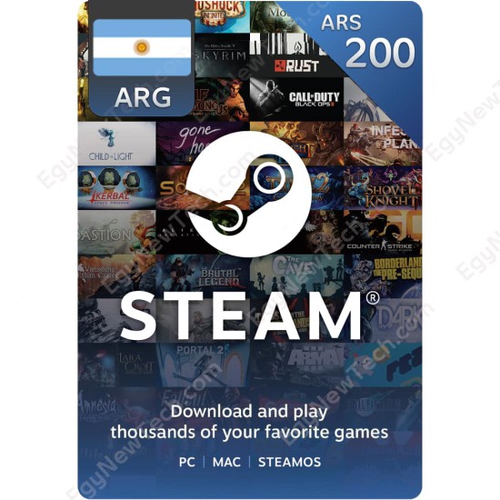 Steam Gift Card ARS200 Peso Argentine - Instant Digital Code Steam Gift Card ARS200 Peso Argentine - Instant Digital Code front cover