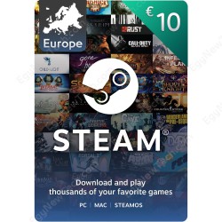 Steam Gift Card €10 Europe - Instant Digital Code