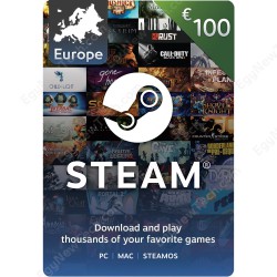 Steam Gift Card €100 Europe - Instant Digital Code
