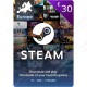 غلاف  بطاقة ستيم اوروبا 30 يورو - كود رقمى فوري الرقمية