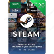 Steam Gift Card SAR20 KSA - Instant Digital Code