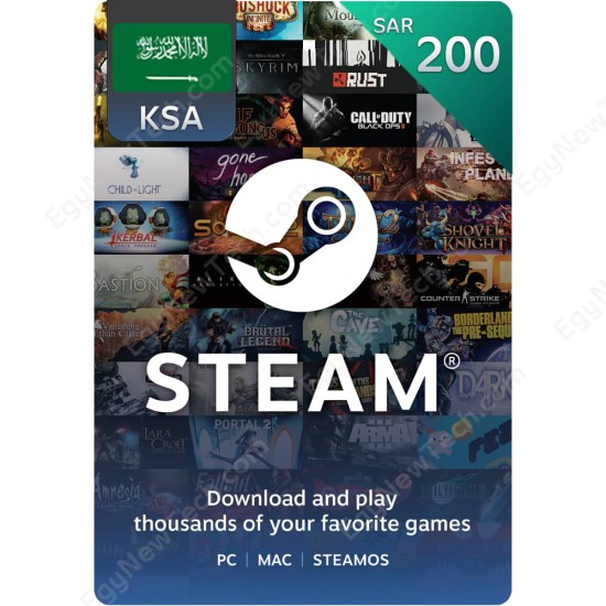 Steam Gift Card SAR200 KSA - Instant Digital Code Steam Gift Card SAR200 KSA - Instant Digital Code front cover
