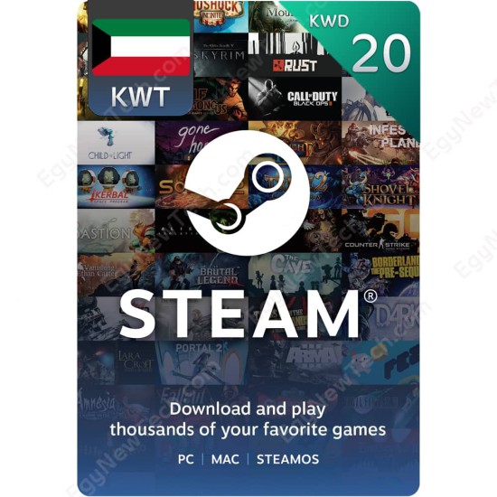 Steam Gift Card KWD20 Kuwait - Instant Digital Code front cover