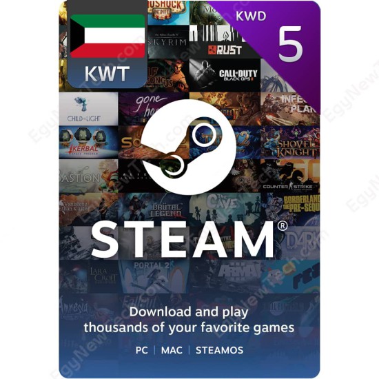 Steam Gift Card KWD5 Kuwait - Instant Digital Code front cover