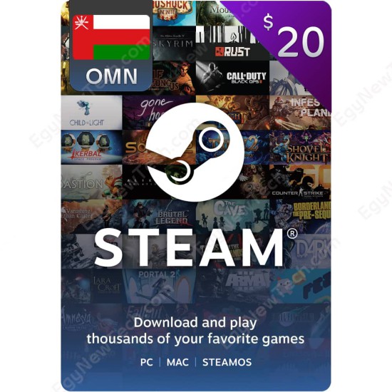 Steam Gift Card $20 Oman - Instant Digital Code front cover