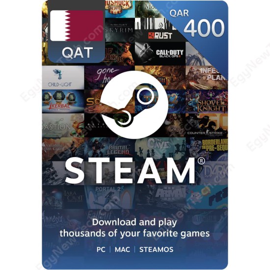 Steam Gift Card QAR400 Qatar- Instant Digital Code front cover