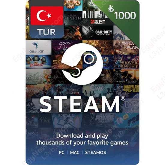 ₺1000 Turkish Lira Steam - Digital Code