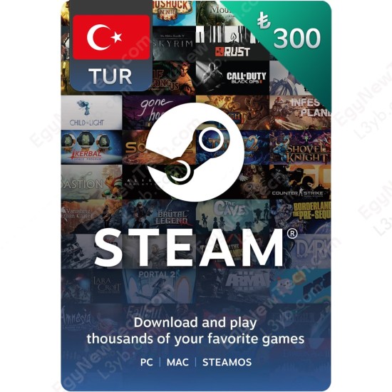 ₺300 Turkish Lira Steam - Digital Code