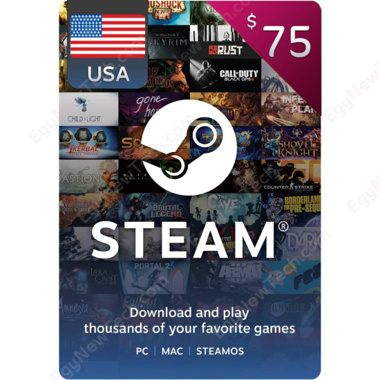 $75 USA Steam - Digital Code
