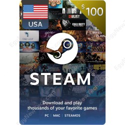 Steam Gift Card $100 USA - Instant Digital Code