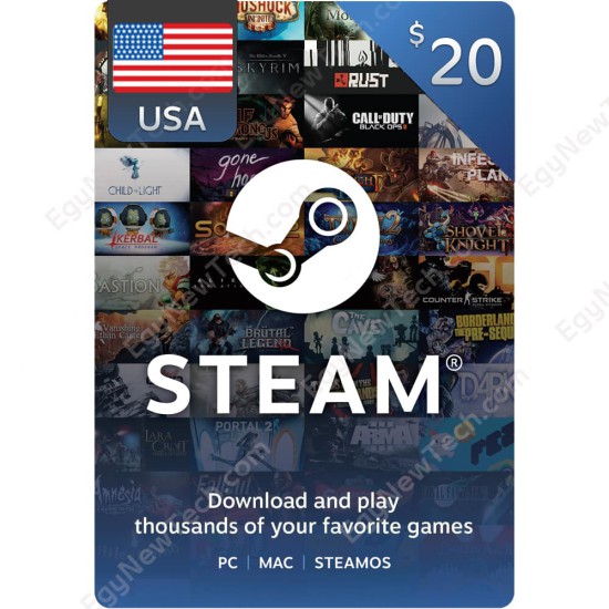 Steam Gift Card $20 USA - Instant Digital Code Steam Gift Card $20 USA - Instant Digital Code front cover