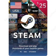 Steam Gift Card $25 USA - Instant Digital Code