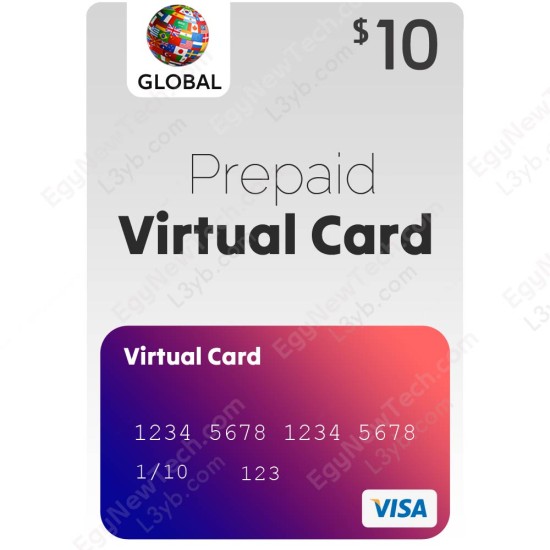 $10 Recharge Prepaid Virtual VISA Card - Global