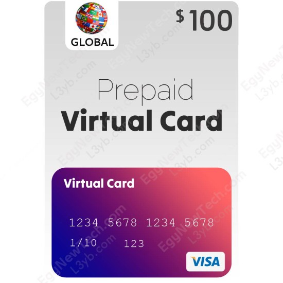$100 Recharge Prepaid Virtual VISA Card - Global