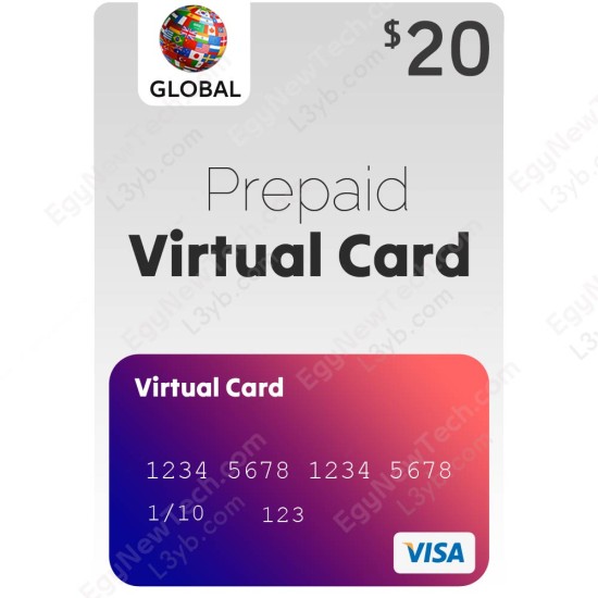 $20 Recharge Prepaid Virtual VISA Card - Global