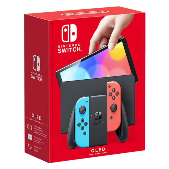 Nintendo Switch - OLED Model - Neon Red & Neon Blue Joy-Con