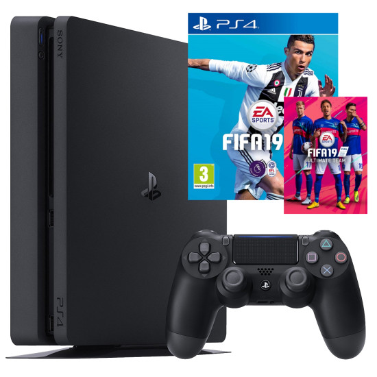 Sony PlayStation 4 Slim - 500GB FIFA 19 Bundle - with FIFA 19 Ultimate Team Icons and Rare Player Pack