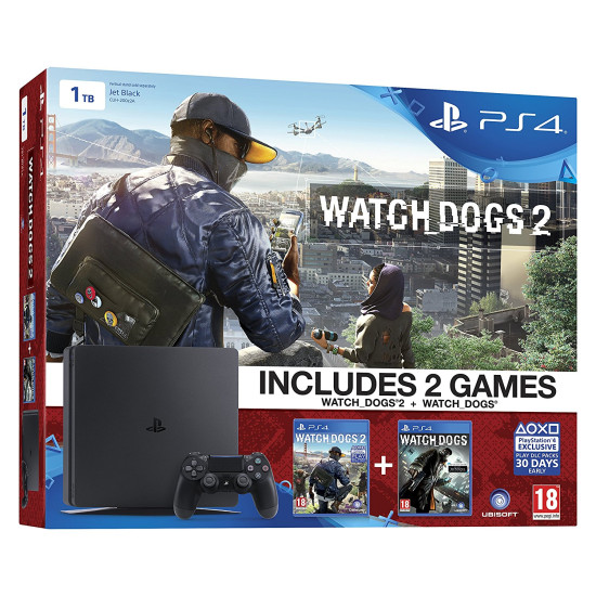 Sony PlayStation 4 Slim - 1TB | Watch Dogs Bundle | CUH-2016B